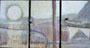 Untitled, mixed media on wood (Triptych, Acrylic), 25x14